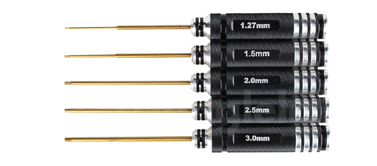 Набор высококачественных шестигранных отверток (1.27, 1.5, 2.0, 2.5, 3.0 мм)