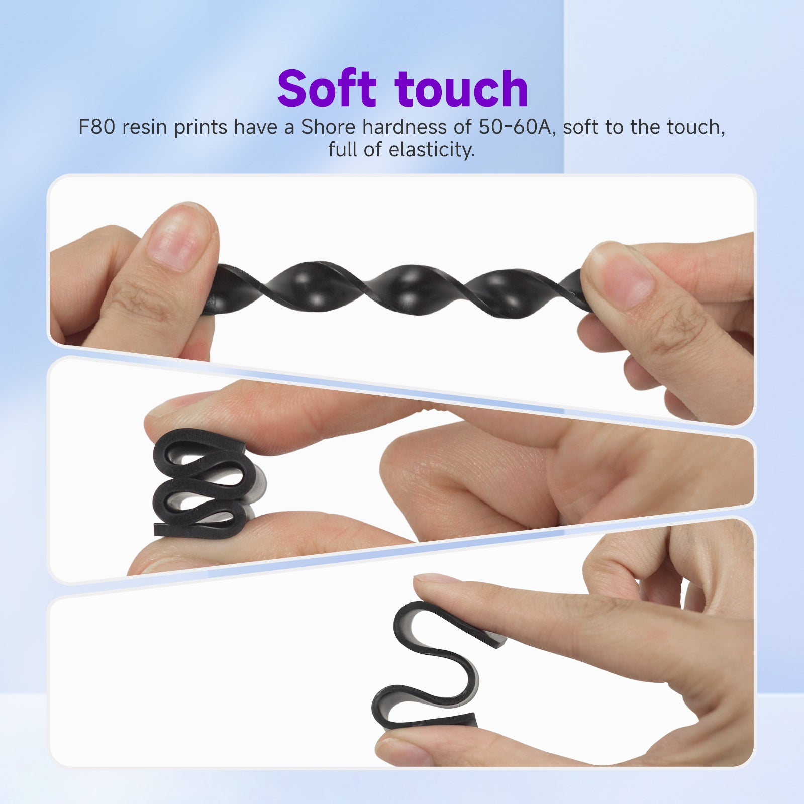 Фотополимерная смола Resione F80 Elastic 1 л, черная