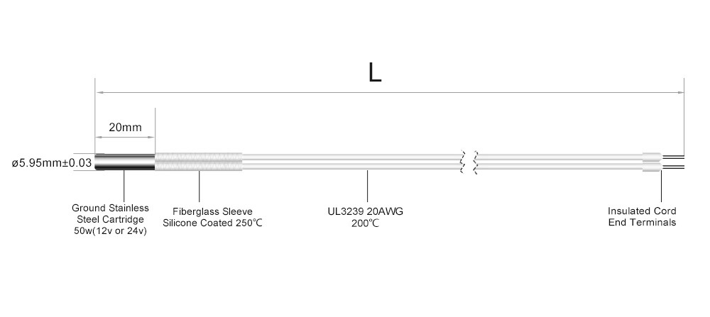 Keramicheskij-nagrevatelnyj-element 24V 60Vt-1500mm-TriangleLab-chertezh