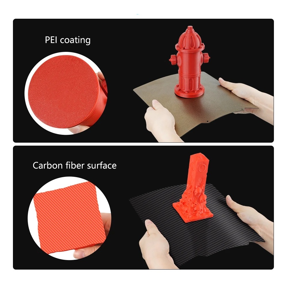 Стальная пластина с двухсторонним покрытием PET-PEI Textured Qidi Plus4 Стальная пластина с двухсторонним покрытием PET-PEI Textured Qidi Plus4