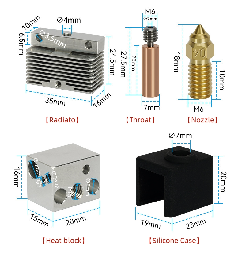For Neptune 4-4 Pro Hot End Extrusion Head 4 For Neptune 4-4 Pro Hot End Extrusion Head 4