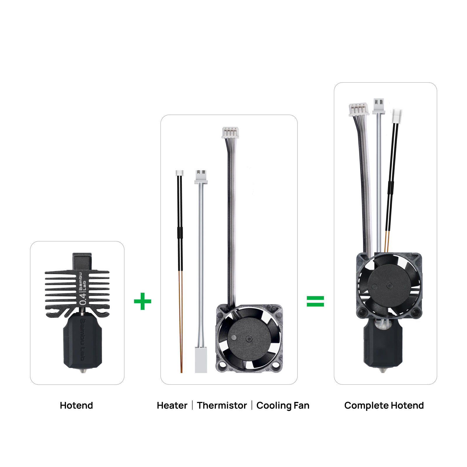 Оригинальный хотэнд в сборе с соплом из закалённой стали Bambu Lab X1 Series