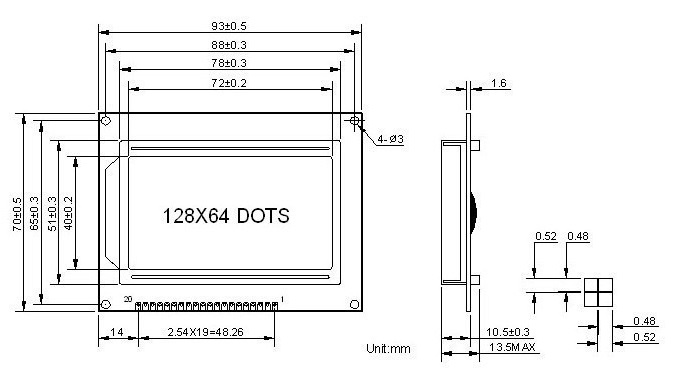 STN LCD12864-128x64