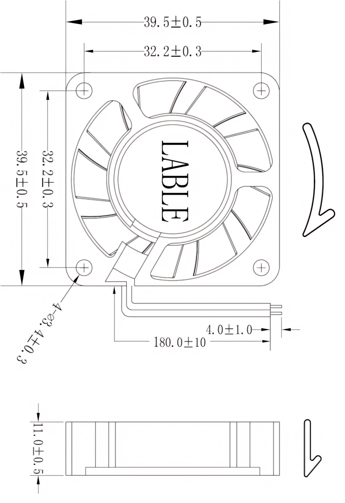 Axial_fan_axial_24_V_0_08_A_40_40_10_mm_approx_sliding_Xinyujie_2