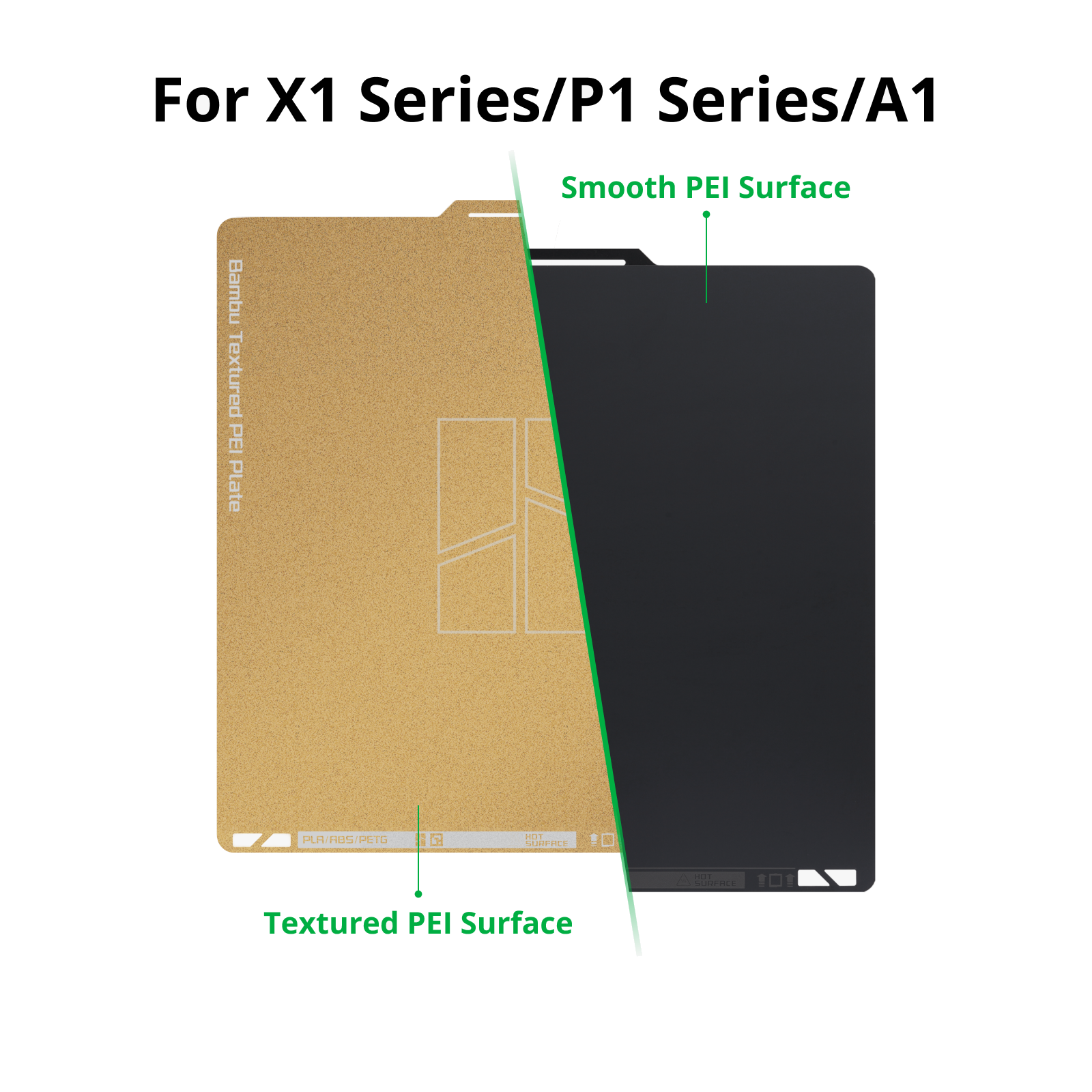 Оригинальная PEI платформа 256x256мм (текстурированный PEI+гладкий PEI) Bambu Lab X1/P1/A1 Series