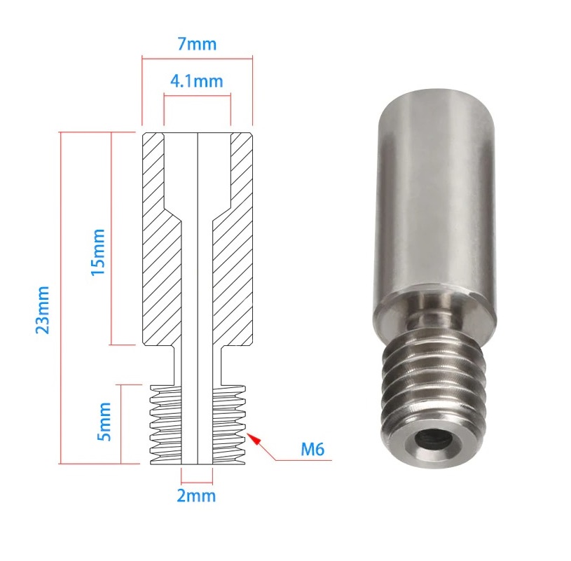 Термобарьер V6 гладкий (L=23 мм) цельнометаллический Термобарьер V6 гладкий (L=23 мм) цельнометаллический