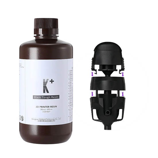 Fotopolimernaya smola Resione K+ ABS Like 1 l, chernaya