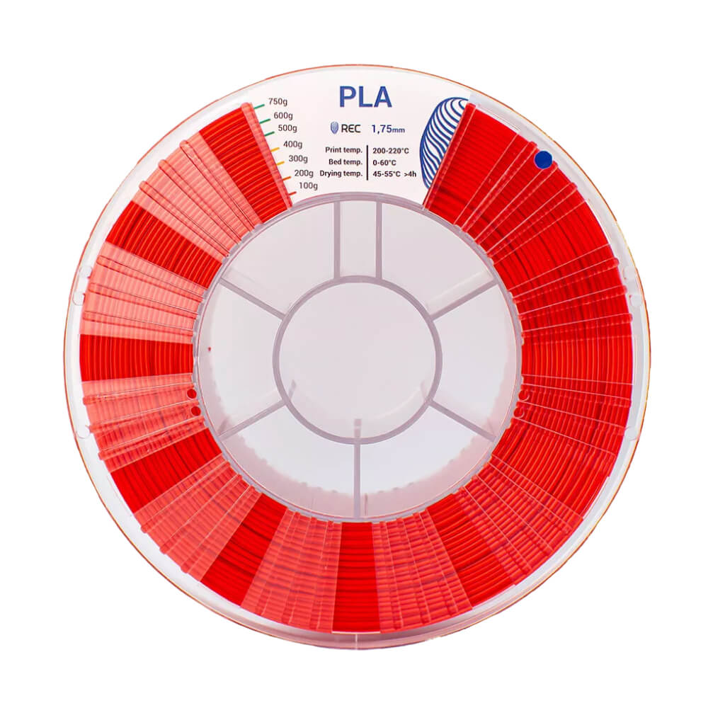PLA пластик 1,75 REC красный 0,75 кг