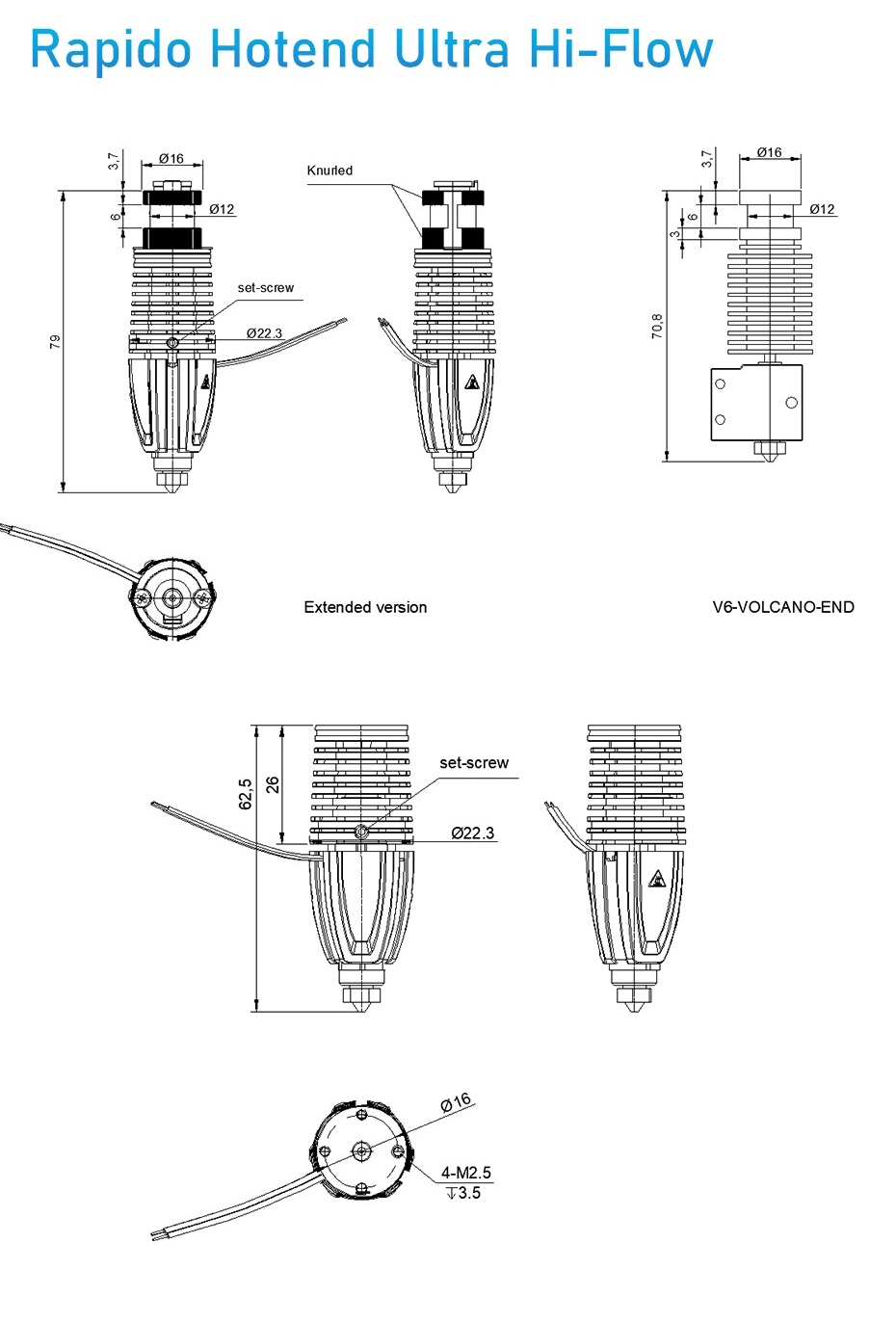 Хотэнд Rapido UHF Trianglelab-2