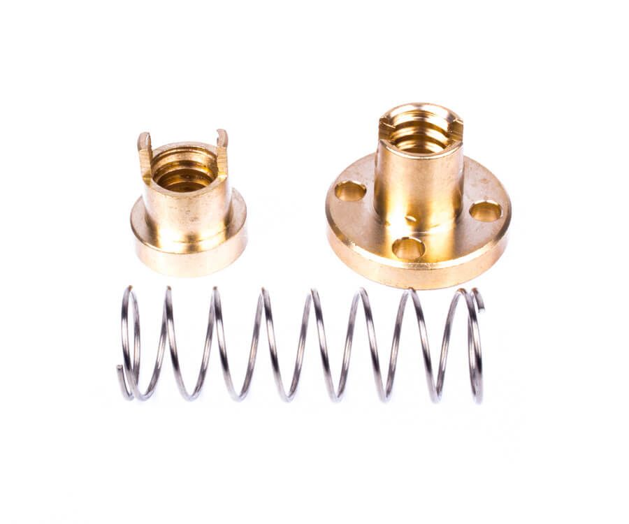 Безлюфтовая бронзовая трапецеидальная гайка TR8x2 однозаходная