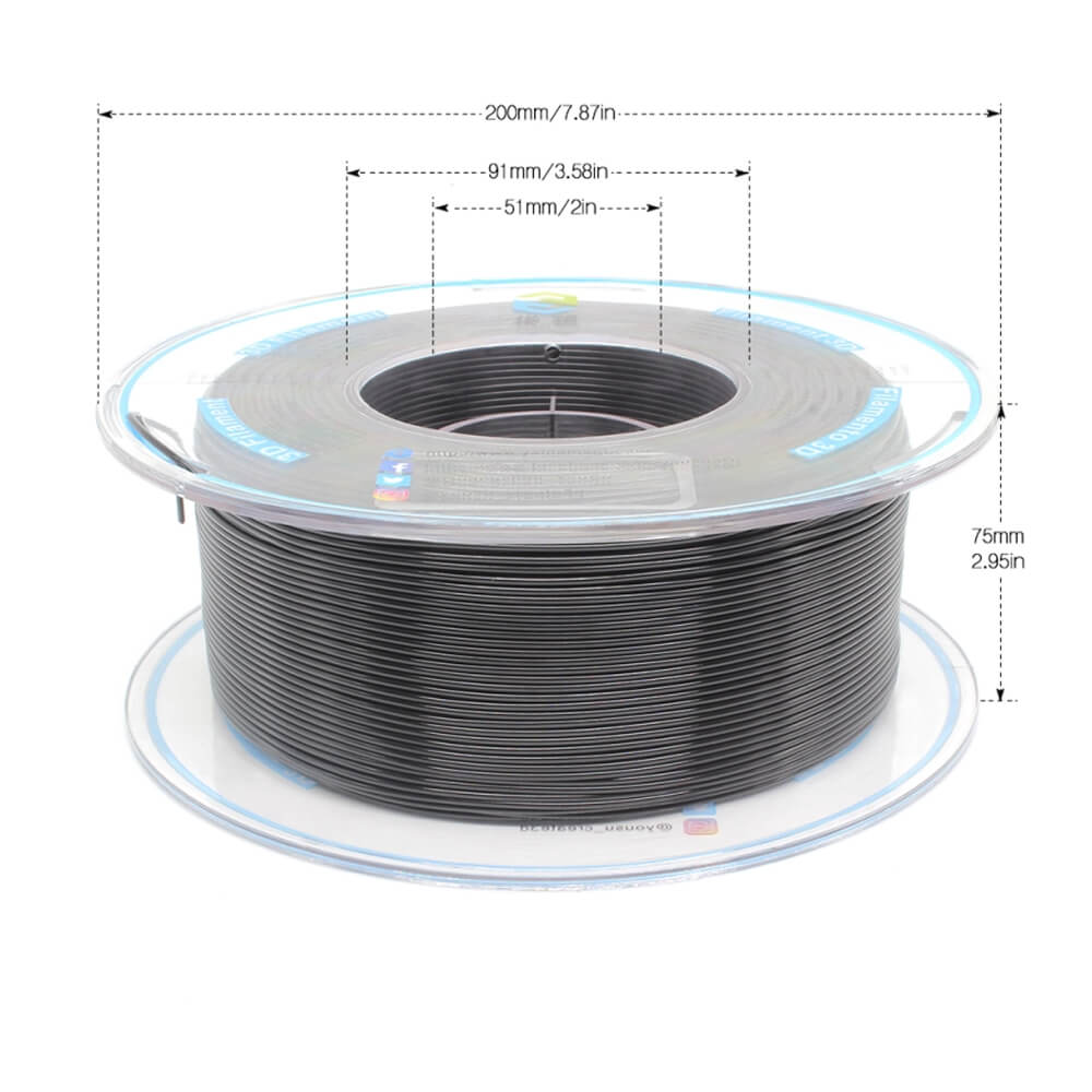 CARBON PLA пластик 1,75 YouSu черный 1 кг