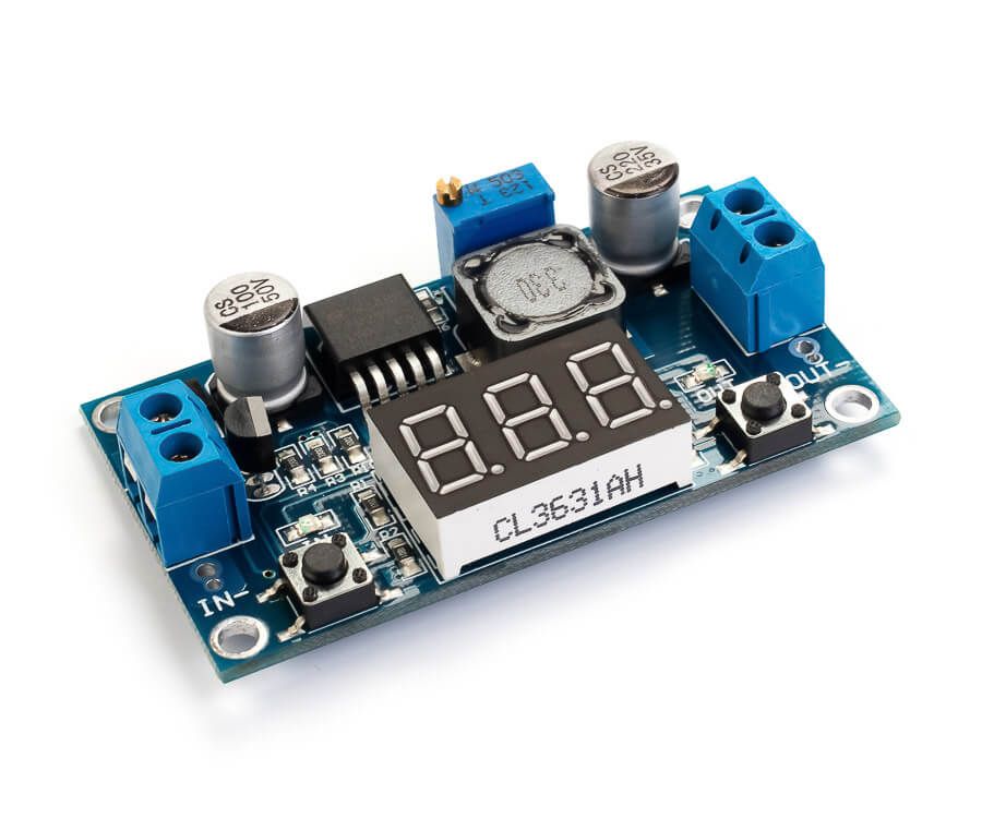 Понижающий напряжение DC-DC преобразователь с LED вольтметром