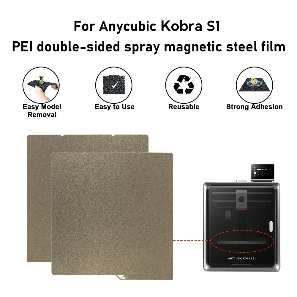 PEI двухсторонняя платформа для печати на Anycubic-Kobra-S1