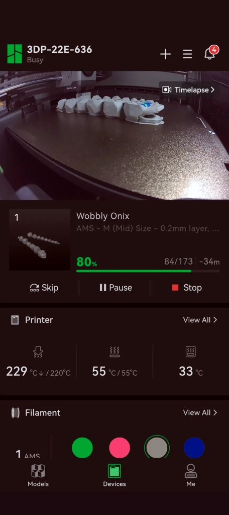 Камера принтера Bambu Lab P2S