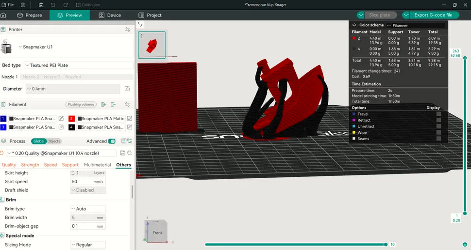 Слайсер Orca для Snapmaker U1